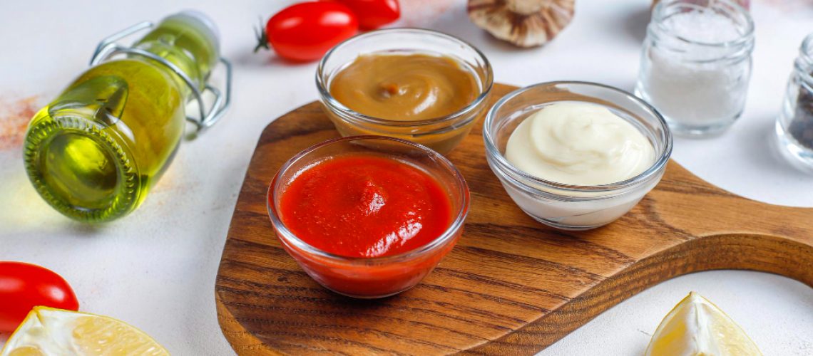 homemade-ketchup-mustard-mayonnaise-sauce